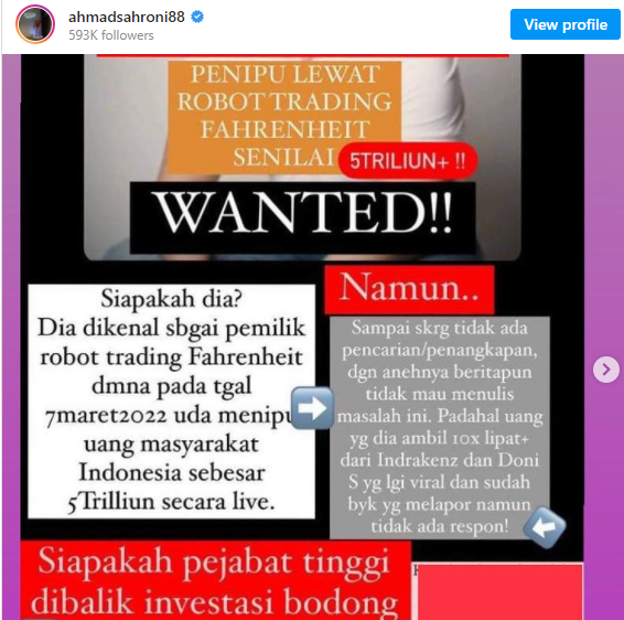 Wow! Polri Usut Dugaan Trading Fahrenheit Rugikan Korban Rp5 Triliun